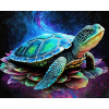 Diamantové maľovanie Norimpex 40x30 cm Vesmírna korytnačka