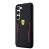 Ferrari PU Carbon Zadný Kryt pre Samsung Galaxy S23+ Black 14527482