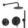 Ideal Standard CeraLine Sprchový set s batériou pod omietku, s telesom, priemer 20 cm, matná čierna BD192XG