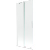 Mexen Velar 2-krídla vaňová zástena posuvná 85 x 150 cm, transparentná, biela - 896-085-000-01-20