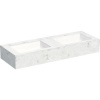 Kompaktná doska pod umývadlo s umývadlom Intedoor TRENTA Compact svetlý mramor x 130 cm až 160 cm x 50 cm S výrezom