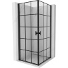 Mexen Mist-B Duo sprchový kút 80 x 80 cm, čierna mriežka, čierna - 8A2-080L-080P-70-77