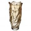 BOHEMIA TREASURY KRIŠTÁĽOVÁ VÁZA BOHEMIA FLAMENCO 300MM JANTÁROVÁ