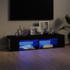 vidaXL TV skrinka s LED svetlami čierna 135x39x30 cm 804230