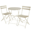 tectake 405161 bistro set frieda, skladacia pre 2 osoby - krémová