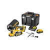 DEWALT Akumulátorový hoblík 18 V bez uhlíkovej kefky (2 x 5,0 Ah batérie + nabíjačka) DCP580P2