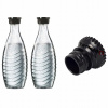 2ks Sklenená fľaša Karafa + adaptér pre SodaStream Terra Art Spirit