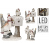 Homestyling Vánoční dekorace skřítek s LED osvětlením 33 x 47 cm 2ASS KO-APF477000