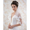 Dvojvrstvový svadobný závoj s kvetinovou čipkou ZD-38