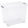 OBI Univerzálny úložný box Cadiz XXL s kolieskami, transparentný, 48,5 x 58 x 38