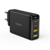 AppleMix 140W napájací adaptér CHOETECH - 2x USB-A + 2x USB-C - čierny