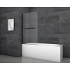 Aurlane Skladacia vaňová zástena Black Comfort 1 čierna matná 80 cm x 140 cm 1-k