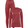 Dámský funkční set CRAFT Core Warm Baselayer červený Velikost: XS