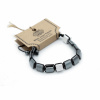Magnetický Hematitový Náramok Shamballa - Kocky - Biely Jaspis Varianta: Kocky - Biely Jaspis