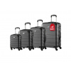ZahradnyNabytok.org - Set 4 ks cestovných kufrov - čierny
