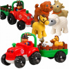 TRAKTOR FARMÁRSKY TRAKTOR S PRÍVESOM INTERAKTÍVNY SVIETI HRA ZVIERATKÁ