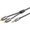 audio adaptérový kabel goobay Plus AUX 3,5mm jack > stereo cinch konektor