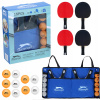 Súprava na stolný tenis Slazenger PING PONG 4 rakety 10 loptičiek puzdro