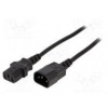 Kabel IEC C13 zásuvka,IEC C14 vidlice PVC 5m černá 3x1mm2