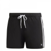adidas 3-Stripes CLX Very-Short-Length Swim pánske šortky BLACK/WHITE XL