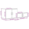 vidaXL Skriňa z Dymeného Duba 118x41x40 cm, vyrobená z drevených vlákien - Hnedá - 260544-277176