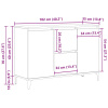 vidaXL Servírovacia skriňa Čierny dub 104x35x70 cm z inžinierskeho dreva - Čierna - 262560-279192