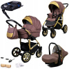 Detský kočík 4v1 BabyLux Gold Lux kočík gondola autosedačka základňa ISOFIX