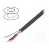Vodič 2x0,35mm2 lanko Cu tienené,Al-PET fólia PVC čierna 30m