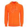 SIMMS Mikina Bass Outline Hoody, Neon Orange, vel. M