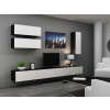 Obývacia stena Vigo 13 (čierna/biely lesk)