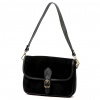 Dámska kožená kabelka cez rameno Luka 25-036 čierna 24 x 18 x 8 cm