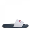 adidas Adilette Shower Slides Adults Wht/Red/Navy 11 (46)