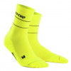 CEP Reflective Mid Cut Socks Vysoké ponožky dámské Barva: Žlutá, Velikost: IV
