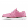 Vasky Brogue Low Pink - Dámske kožené poltopánky ružové, ručná výroba jesenné / zimné topánky 41 EU