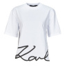 Karl Lagerfeld Tričká s krátkym rukávom karl signature hem t-shirt Biela