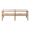 Sklenený konferenčný stolík v prírodnej farbe 60x120 cm Elba – Unique Furniture