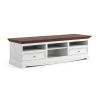 PROXIMA.store - Rustikálny veľký TV stolík - BELLUNO ELEGANT FARBA: biela - orech