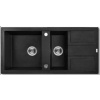 Laveo BARBADOS 100 kuchynský granit. DVOJdrez 100x48 cm,sif.,odb.na umýv.riadu,Čierny SBB_731T