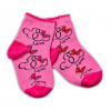 Baby Nellys Bavlnené ponožky Minnie Love - tmavo růžové, veľ. 104/116 122-128 (6-8r)