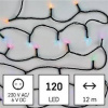 Vianočné osvetlenie EMOS GoSmart 120 LED reťaz, 12 m, vonkajšie aj vnútorné, RGB, časovač, Wi-Fi (D4ZR02)