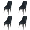 Súprava jedálenských stoličiek Pare Anthracite and Black, 4 ks, 4 ks