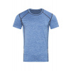 Tričko STEDMAN Recycled Sports-T Reflect, Blue Heather modrá, 2XL