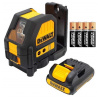 DCE088LR DeWALT ČERVENÝ křížový laser s adaptérem na připojení 4 x AA baterie přes systém XR