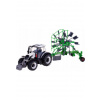 Bburago Bburago Farm 10cm Tractor with Deluxe Trailer - Valtra N174 - Whirl Rake