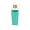 QUOKKA STORM Sklenená fľaša so silikónovým povrchom TEAL 700ml