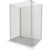 Mexen Kioto sprchová stena Walk-in 130 x 80 x 30 cm, transparentná, zlatá - 800-130-080-221-50-00-030