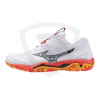 Mizuno WAVE STEALTH 6 White-Fiery Coral 2-Citrus UK 11,5 / US 12,5 / EUR 46,5 / CM 30,5