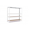 Policový regál Trestles RH 1500x1600x500, nosnosť 1200 kg, 4 police Farba: biela, Typ police: drevená MDF 5,4 mm