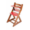 Hajdalánek Rostoucí židle ANETA - malý pultík (dub tmavý, červená) ANETADUBTMACERVENA