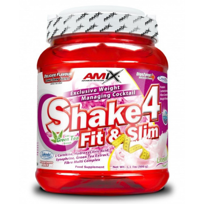 Amix Nutrition Shake 4 Fit&Slim Balení: 500g, exp. 2/24, Příchuť: Čokoláda